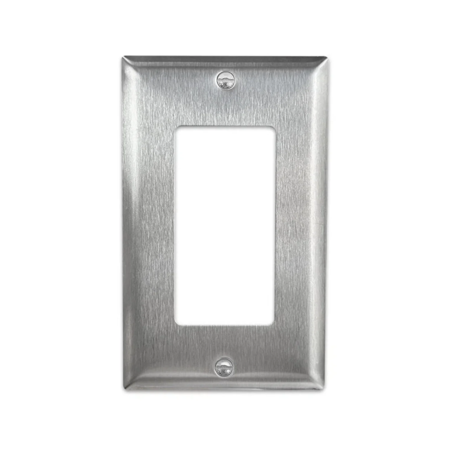Brushed Stainless Steel Outlet Cover 1-Gang Switches Decorative Plate Durable Modern socket Wall Panel