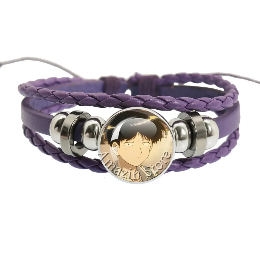 BL Anime Go For It, Nakamura-kun!! Cosplay Okuto Nakamura Aiki Hirose 18mm Purple Leather Rope Bracelet Accessories Gift JD025