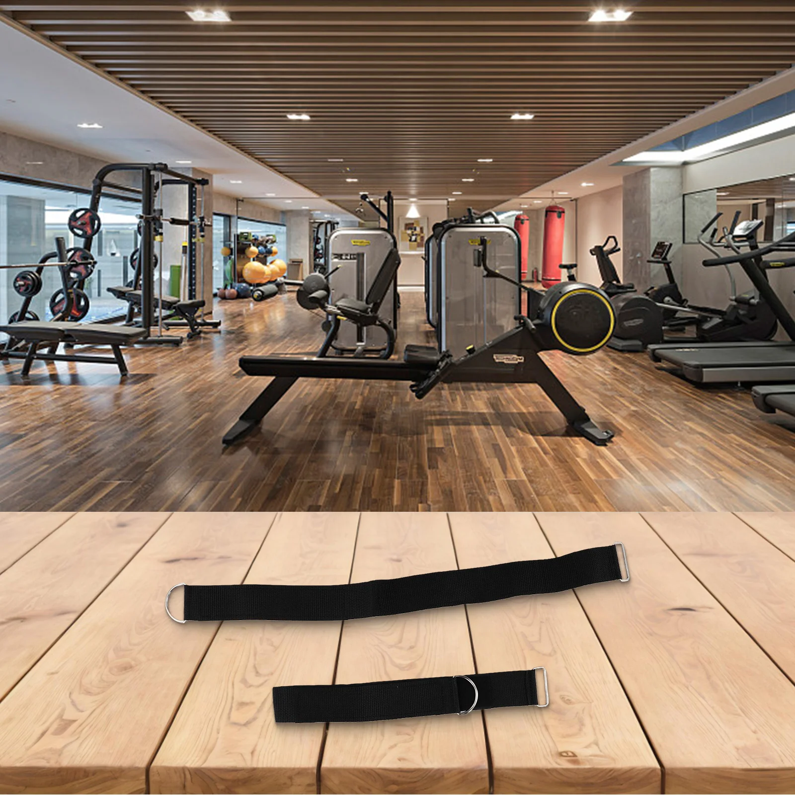 

2pcs Rowing Machine Pedal Straps Adjustable Nylon Foot Straps Compatible with Elliptical and Fitness Bike Pedals