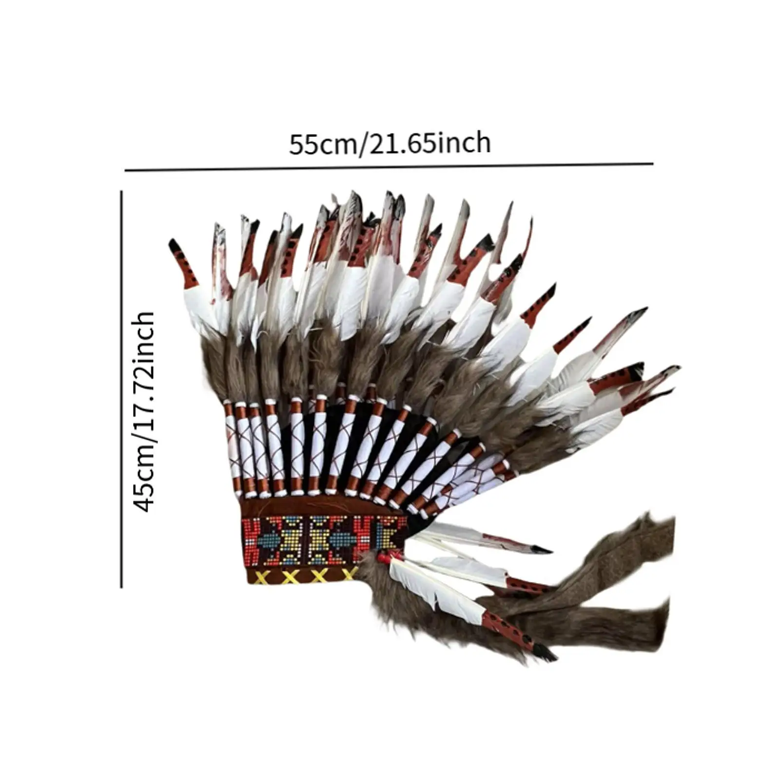 Coiffure de plumes artificielles pour les spectacles sur scène d'Halloween du festival