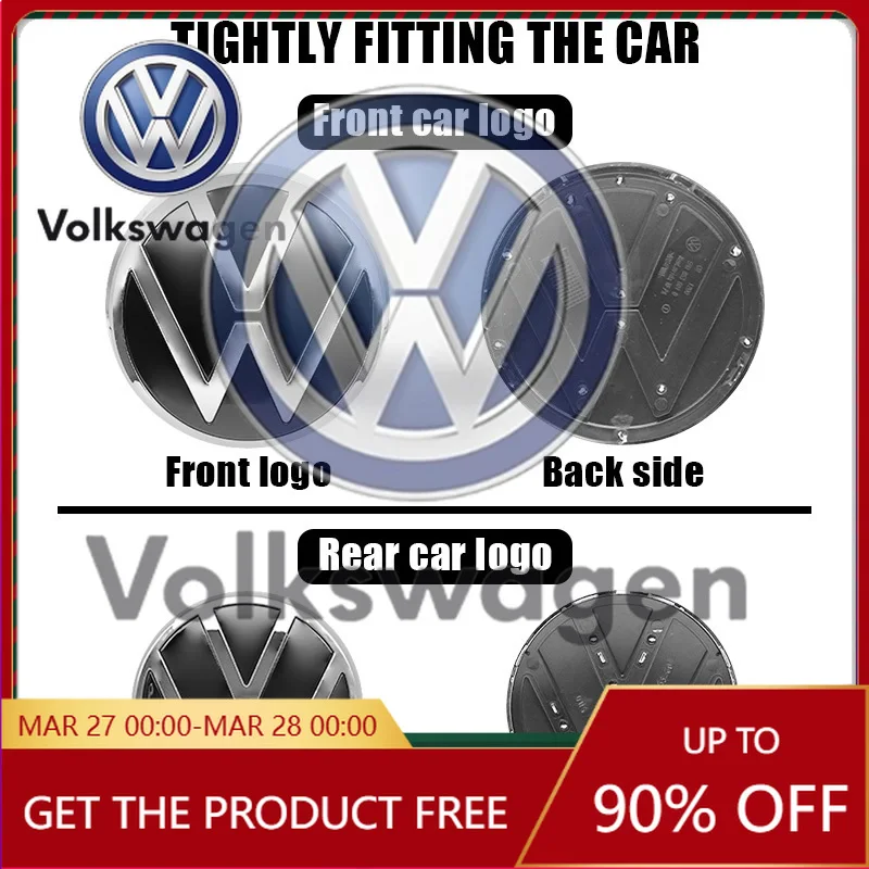 

Emblems Car Sticker 2Pcs ABS Replacement 139mm 110mm VW Polo Car Front Logo Grille Badge Trunk Badge For Volkswagen Polo 6 2019-