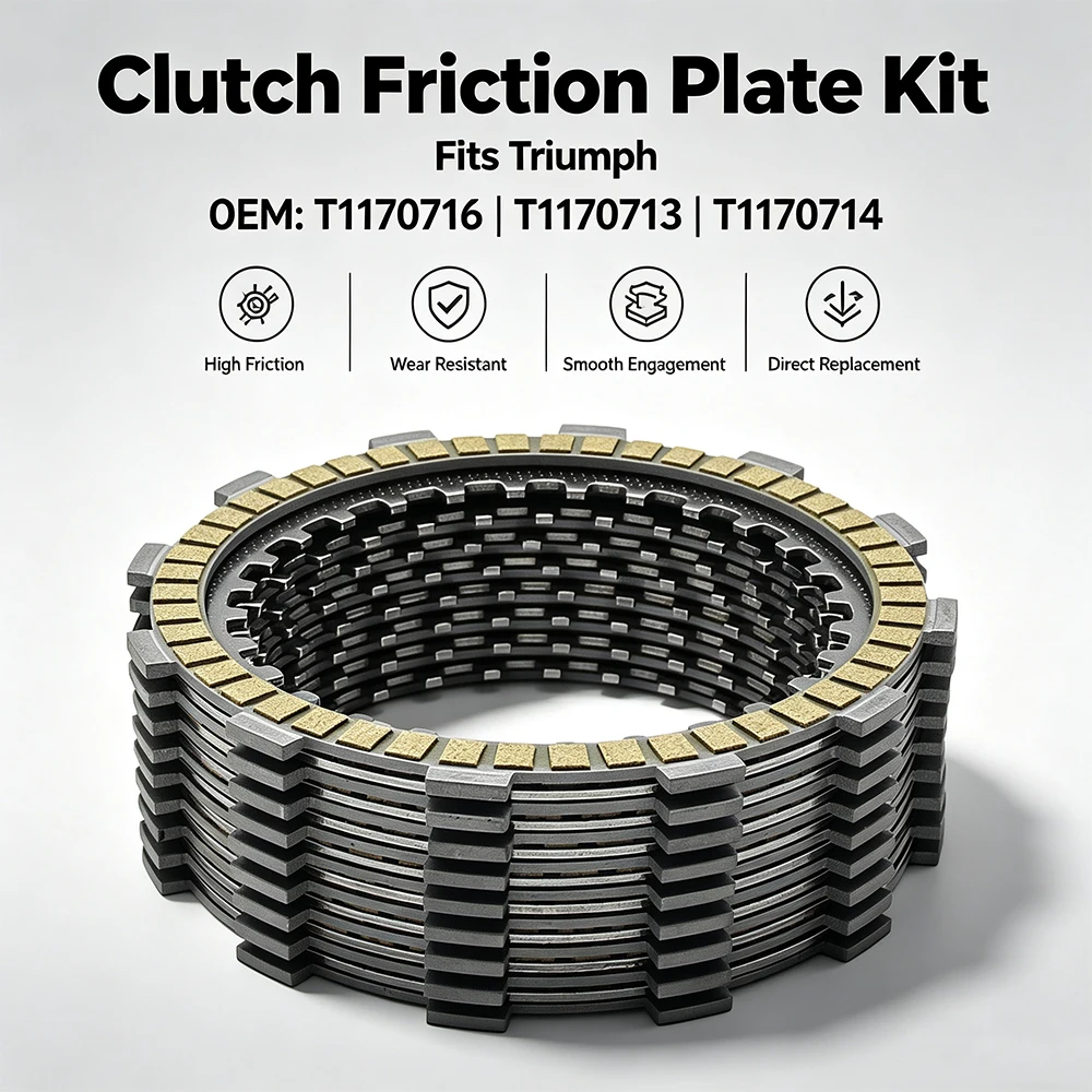 Friction Clutch Plates For Triumph T595 Daytona 955i Speed Triple Sprint RS ST Tiger 900cc 955cc OEM:T1170716 T1170713 T1170714