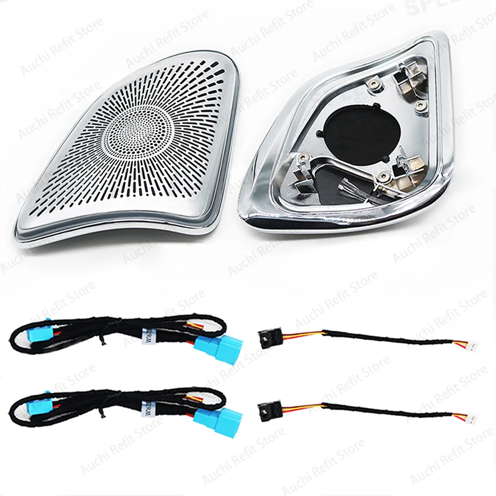 64 Colors LED 3D Speaker Tweeter Cover For Mercedes Benz W167 GLE GLS Class AMG 2020 GLE53 Metal Ambient Light Decorative Cover view 6
