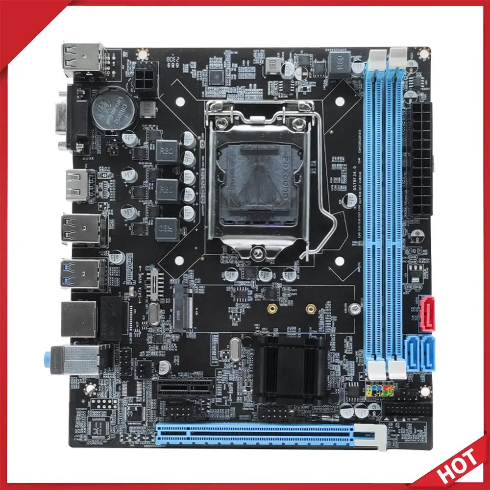 

B75 Computer Motherboard LGA1155 Socket 16GB Micro-ATX Desktops Motherboard I/O PS/2 Keyboard Mouse Port PCI Express X16 X1 Slot