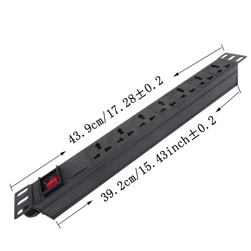 10A Universal socket Power Strip 16A 4000W 7 Way  EU/UK/US/AU/ Plug Adaptor with Switch 2m Extension Cord PC Explosion Proof SPD