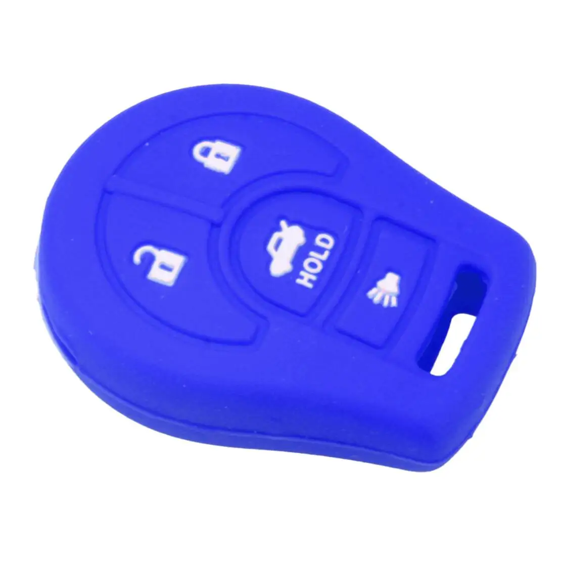 

Blue Silicone 4 Button Remote Key Case Cover Fit for Nissan Cube Juke Sentra Rogue Versa Note NV200