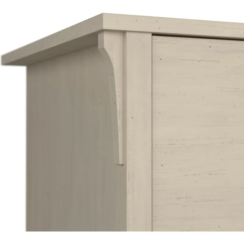 เฟอร์นิเจอร์ Salinas 6 Cube Organizer สีขาวโบราณ, Office Storage Solution, Home Organizer พร้อมชั้นวางแบบเปิด, Compact Un