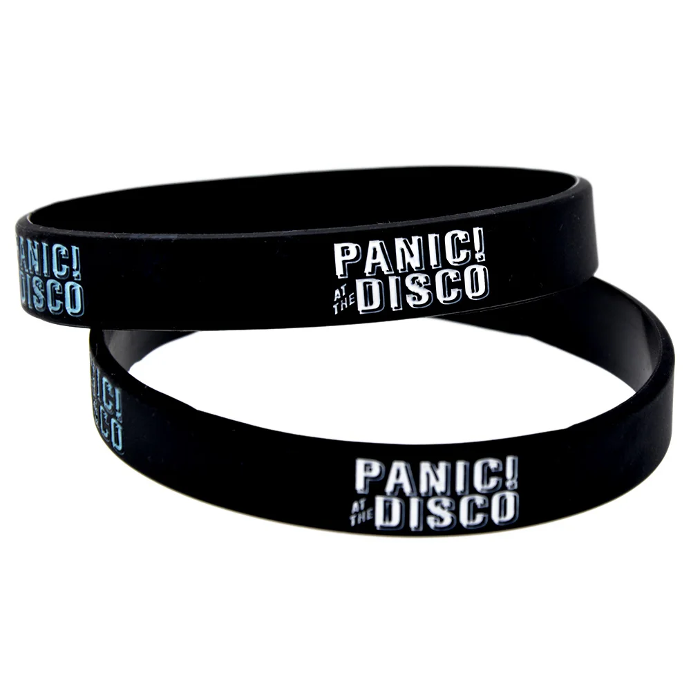 1 PC Panic At The Disco Silicone Bracelet 1/2 Inch Wide Bangle For Music Concert