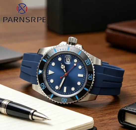 

Luminous automatic mechanical watch NH35 movement sapphire mirror glass wristwatch ceramic bezel waterproof watch