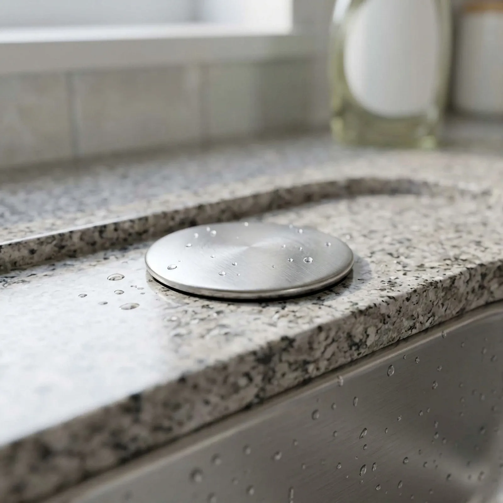 Practical Sink Hole Cover Stainless Steel Material Stainless Steel Kitchen Kitchen Sink Hole Cover Practical Sink