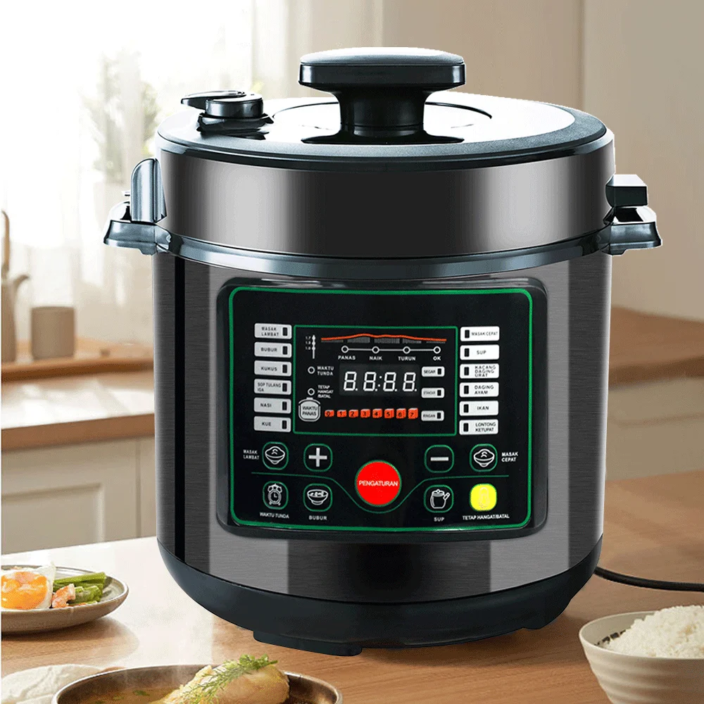 6L 8 Liter Large Multicooker Electric Pressure Cooker Stainless Steel Housing Electric Pressure Cooker Multifunction