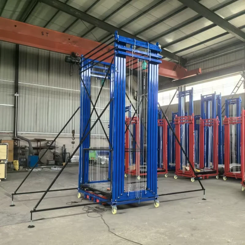 5M Automatic Electric Lifting Scaffold 300KG 500KG Mobile Scissor Lift Tables Work Platforms Steel Scaffolding