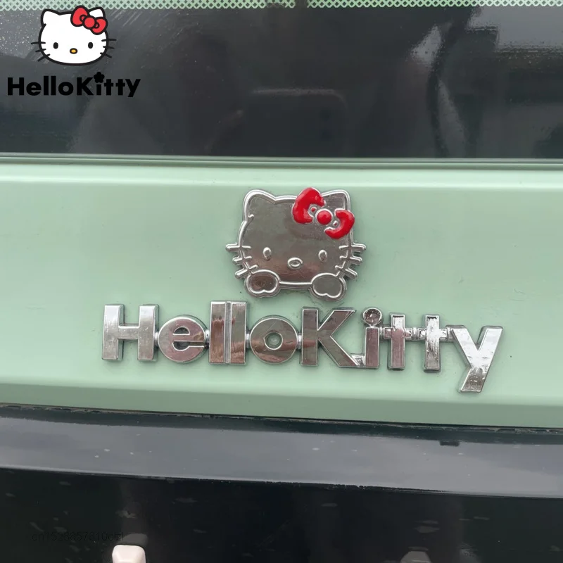 Sanrio 3D Car Stickers Anime Hello Kitty Cartoon Auto Decor Scratches Decor Kawaii Car Accessories Stickers Auto Motorcycle Gift