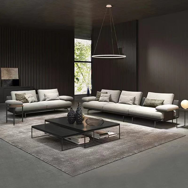 Hot-selling Italian minimalist style large fabric adjustable combination sofa set multi-seat cream style apartment hotel
