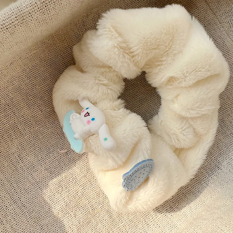 Sanrio Ikat Rambut Anak Perempuan Lucu Kartun Cinnamoroll Tali Rambut Ikat Kepala Elastis Aksesori Rambut Ikat Rambut Ekor Kuda Hadiah Liburan