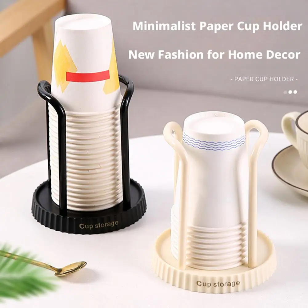 Disposable Cup Storage Holder Rack Shelf Water Tea Cups Plastic Dispenser Mug Display Stand Organizer Home Organization Supplies view 4
