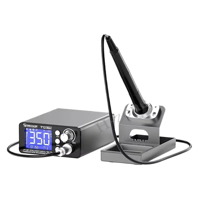 MECHANIC T12 MAX Soldering Station 75W Thermostatic Welding Iron 3 Gear Storage PCB Repair Intelligent Digital Soldering Iron