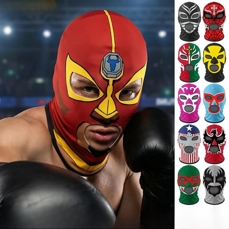 Wrestling Mask Boxing Mask Face Elastic Milk Silk Mask Lycra Fabric Costume Party Mask Printed Halloween Party Dress Up