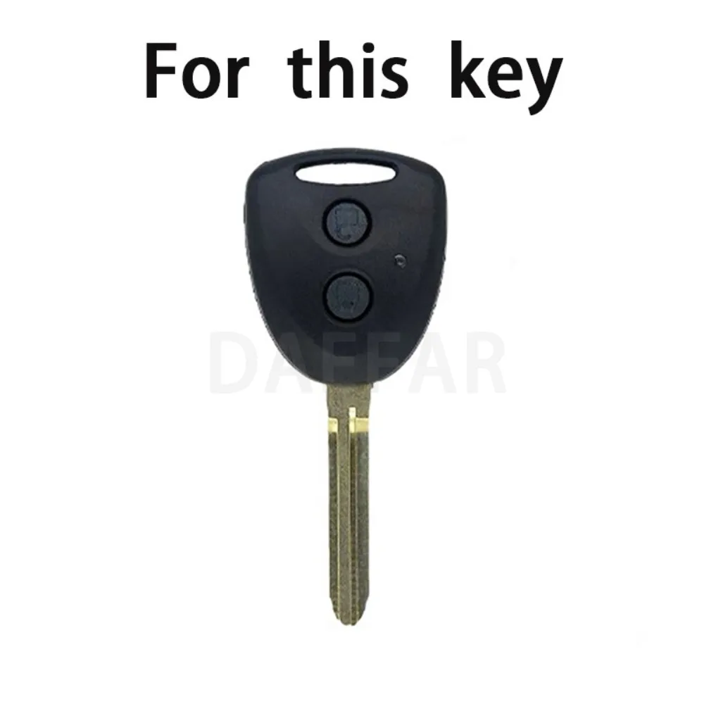 2 Buttons TPU Key Fob Cover Keyring Keychain Lanyard For TOYOTA Grand New Avanza Daihatsu Xenia PERODUA Alza Myvi Axia Perodua