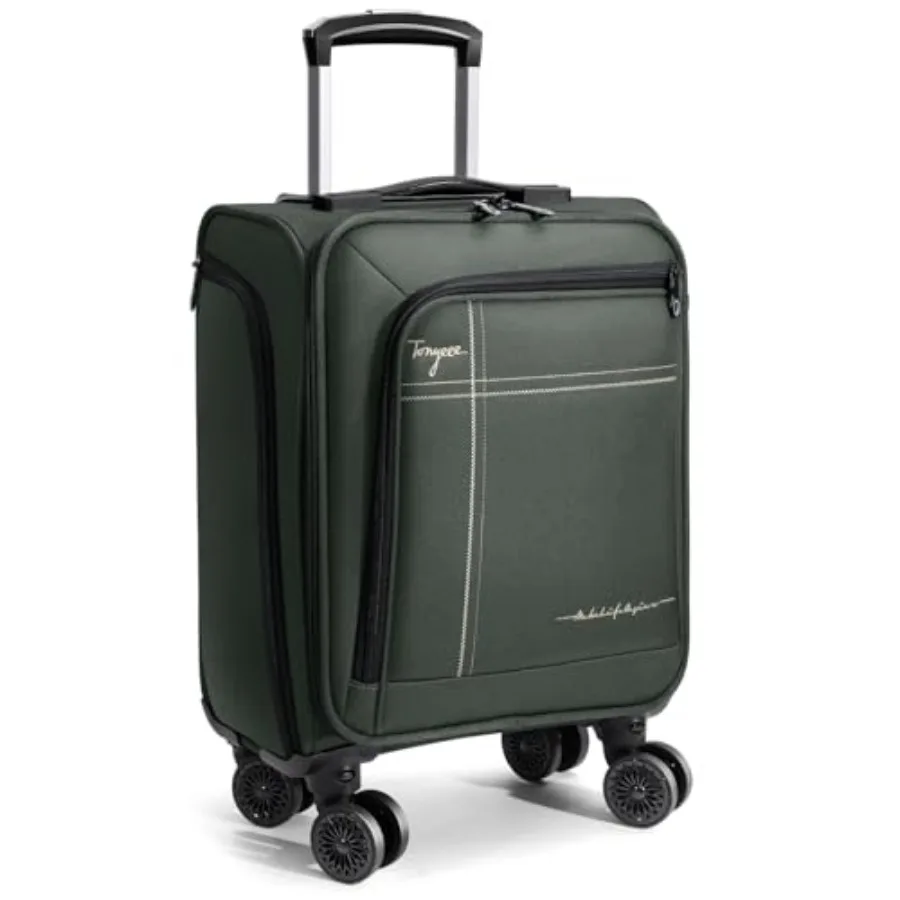 

Softside Carry on Luggage Airline Approved, 17 Inch Underseat Carry-on Luggage with Removable Spinner Wheels, Small Personal It