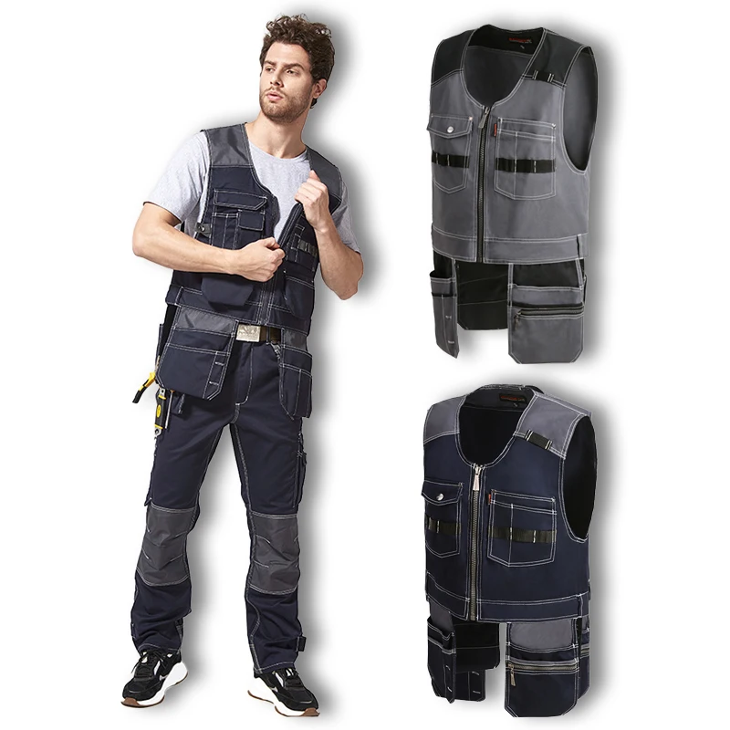 

Multi Pocket Work Vest Men Plus Size Electrician Car Maintenance Decoration Mechanical Processing Multi-Functional Workwear