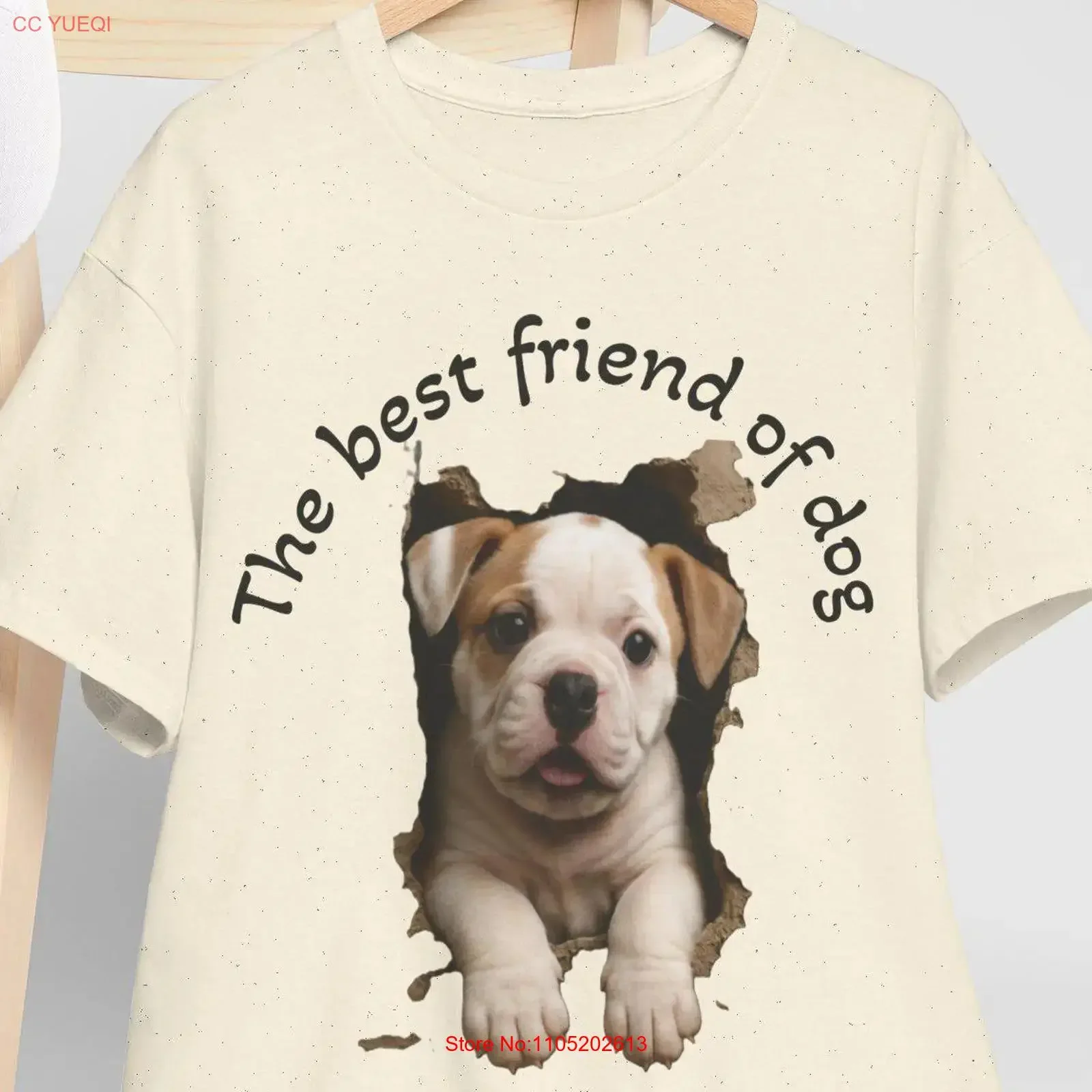 

Dogs Best Friend T Shirt Animal Lovers vintage Washed fashion Comfortable streetwear Stretched Slightly designer clothes
