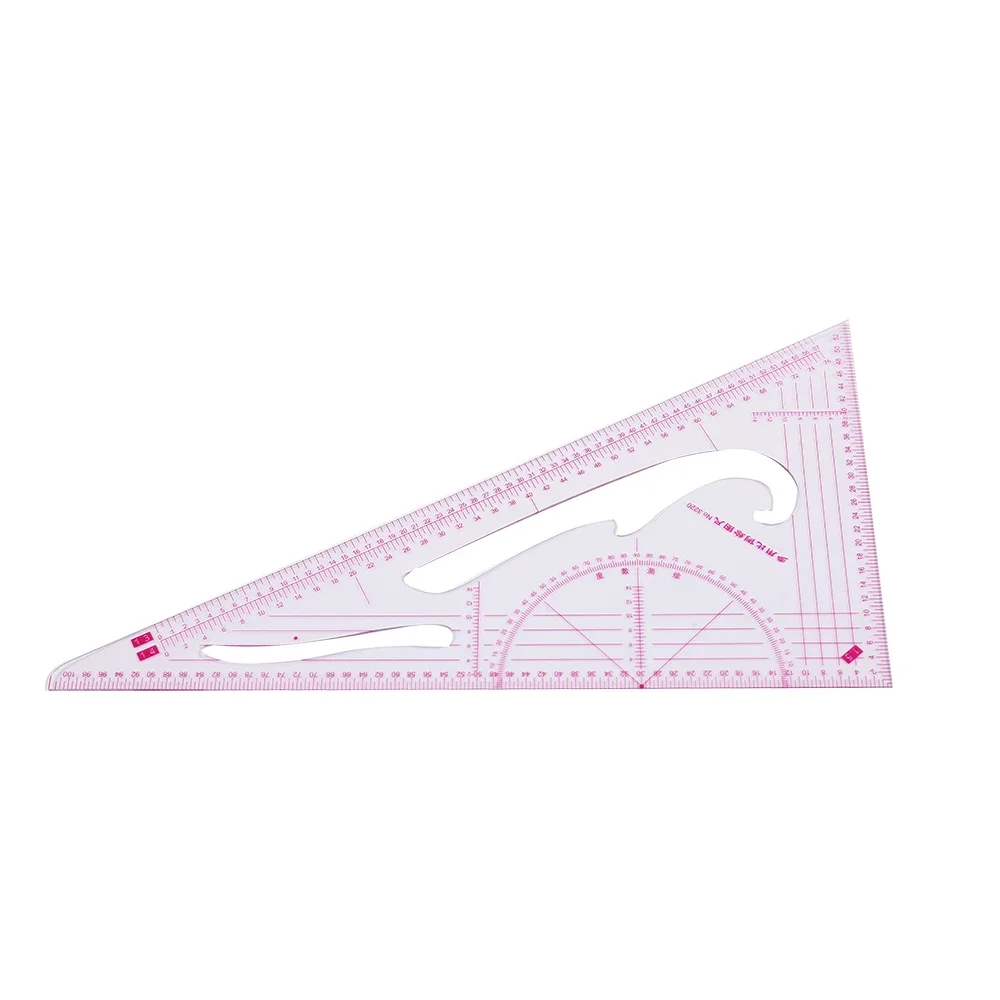 Tailor Patchwork Sewing Triangle Ruler Clothing Drawing Plate Making Tool Straightedge Measurement Metric Bendable Dressmaking