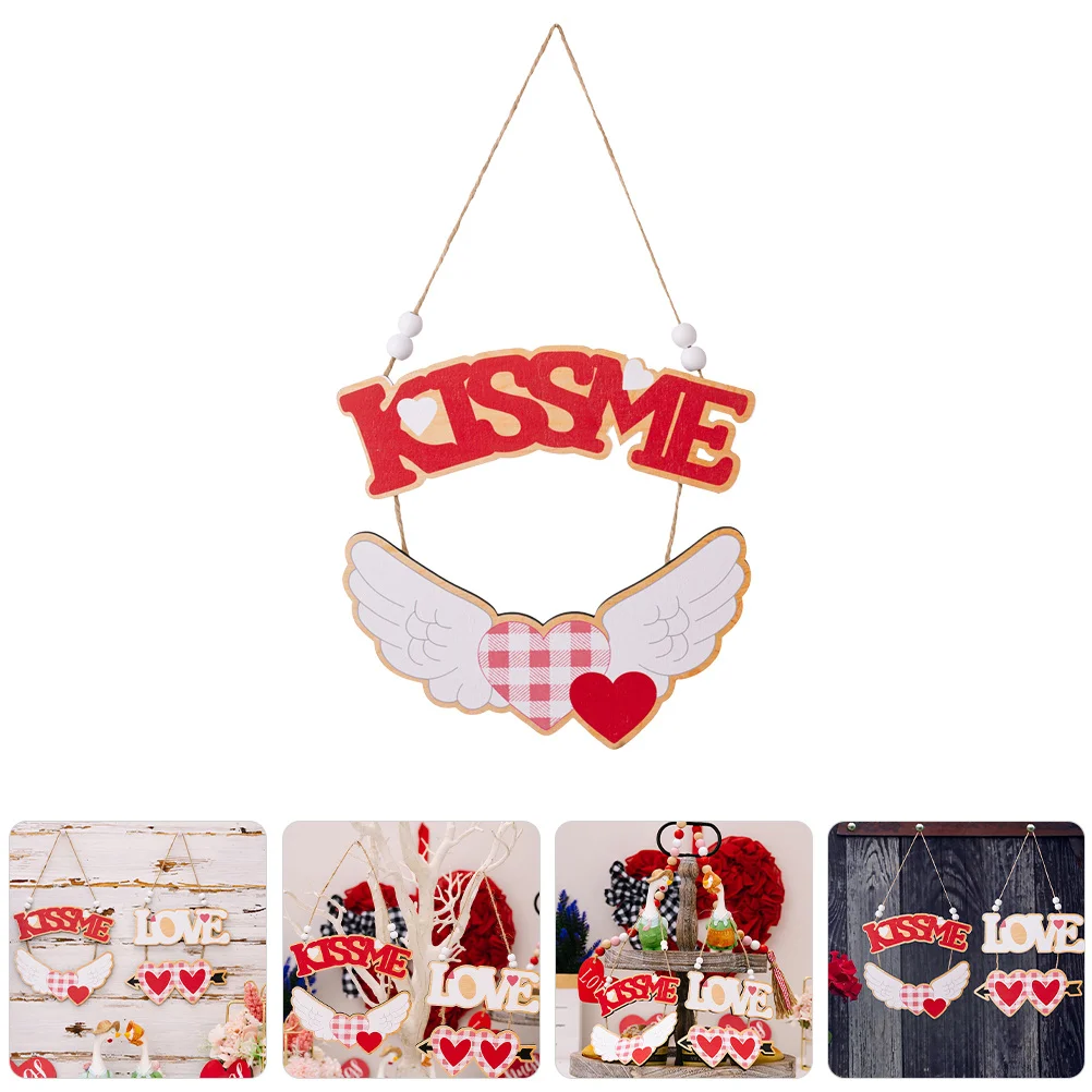 

Cupid Hanging Wooden Valentine'S Valentines Home Door Decoration Day Sign For Door Wall Home Party Outdoor Patio Decoration