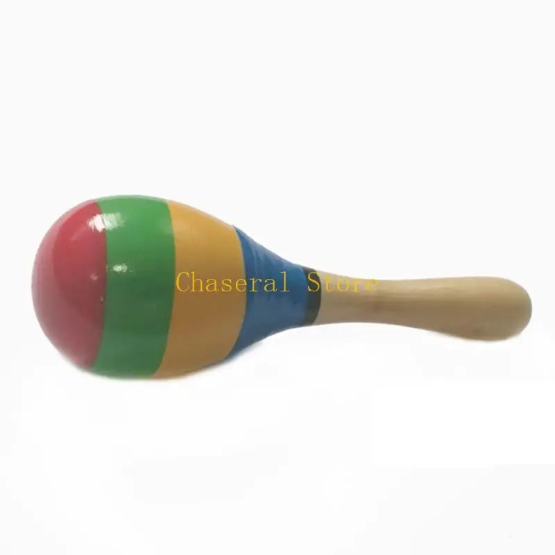 E7CE Mini en bois Rattles Egg Shaker Kids Musical Party Favor Kid Baby Shaker Sand Hammer Toy couleur aléatoire)