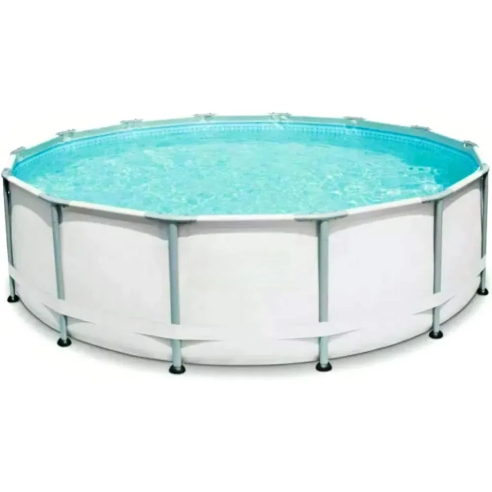 

Outdoor Hot Tubs, 14'x42 Premium Frame Pool with Filter Pump System, Outdoor Hot Tubs