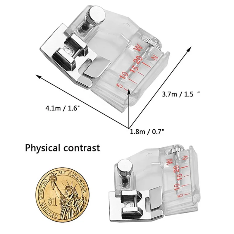 Ajustable Binding Snap-on Bias Binder Sewing Machine Presser Foot  Will Fit Domestic Sewing Machine Sewing Accessories #6290