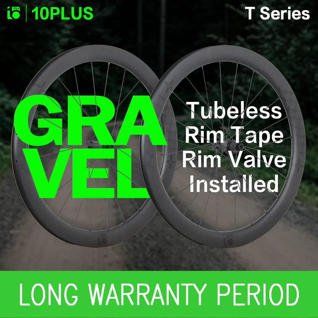 10PLUS Road Gravel Carbon Wheels 700C Disc Tubeless 36T Ratchet 12x100 12x142 45mm Thru Axle