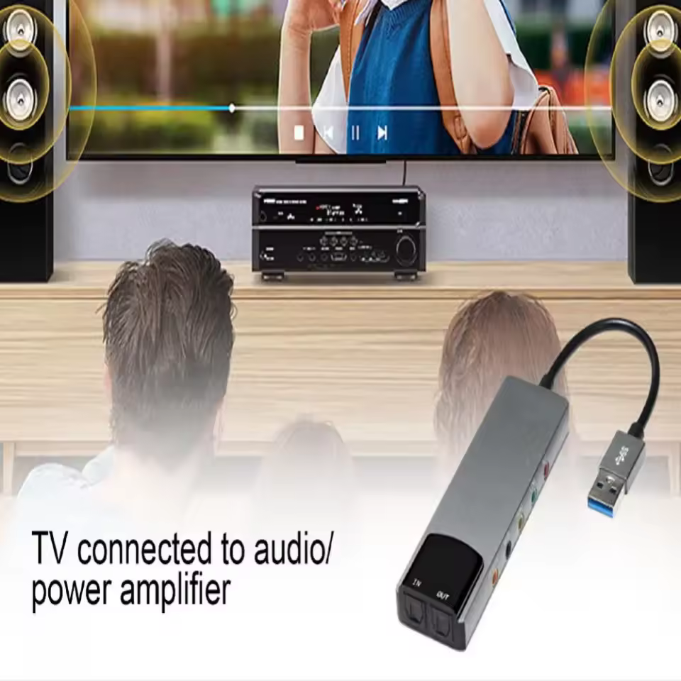 고성능 5.1 채널 USB 사운드 카드