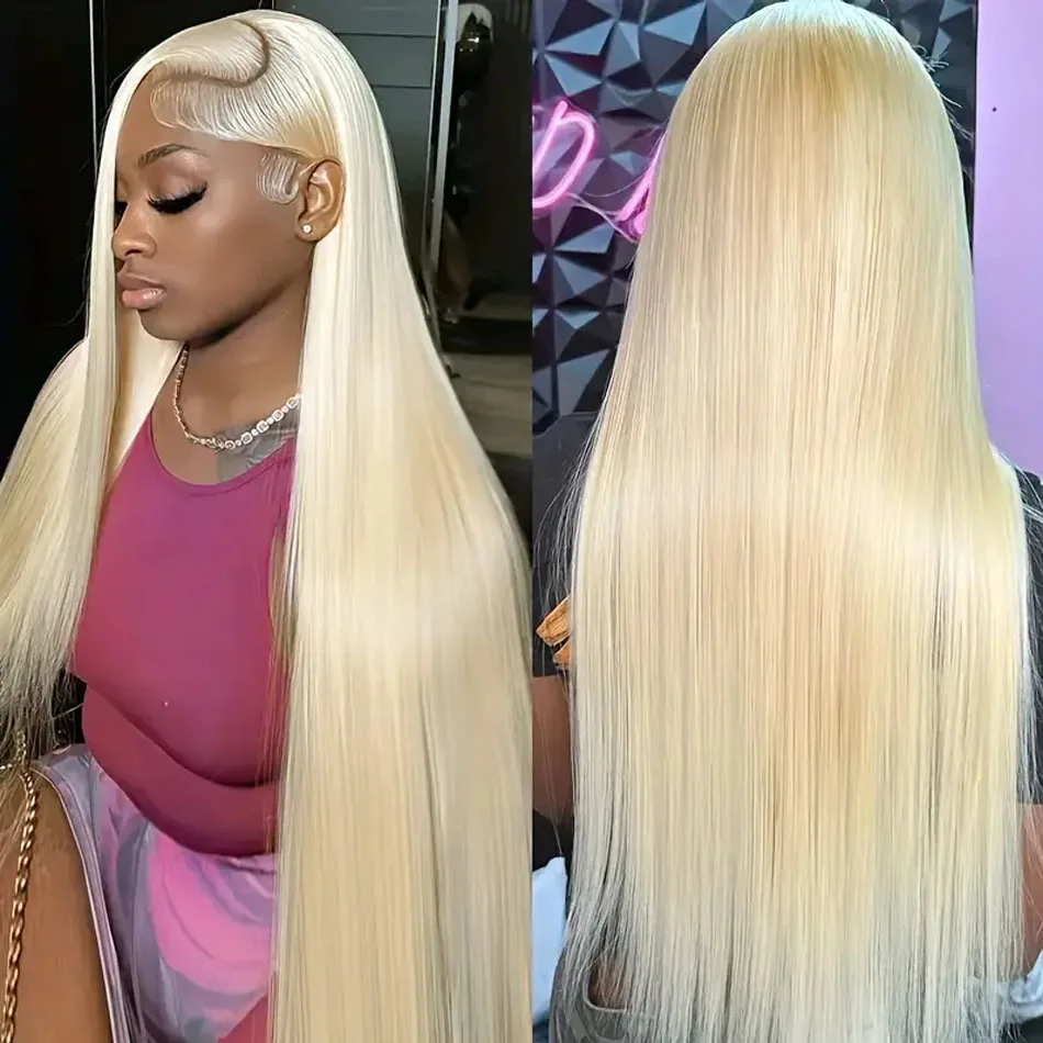 Glueless Wigs Human Hair Ready to Wear Straight 613 Blonde Lace Frontal Wigs 13x4 Glueless Human Hair Wigs 5x5 HD Lace Wigs