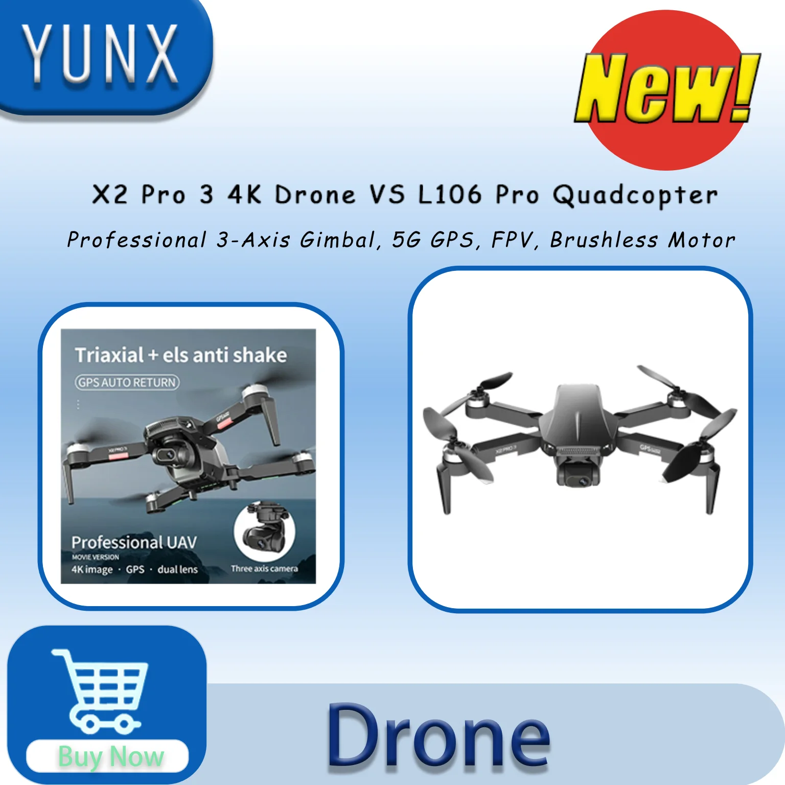 Yunx X2 Pro 3 Rc Dr…