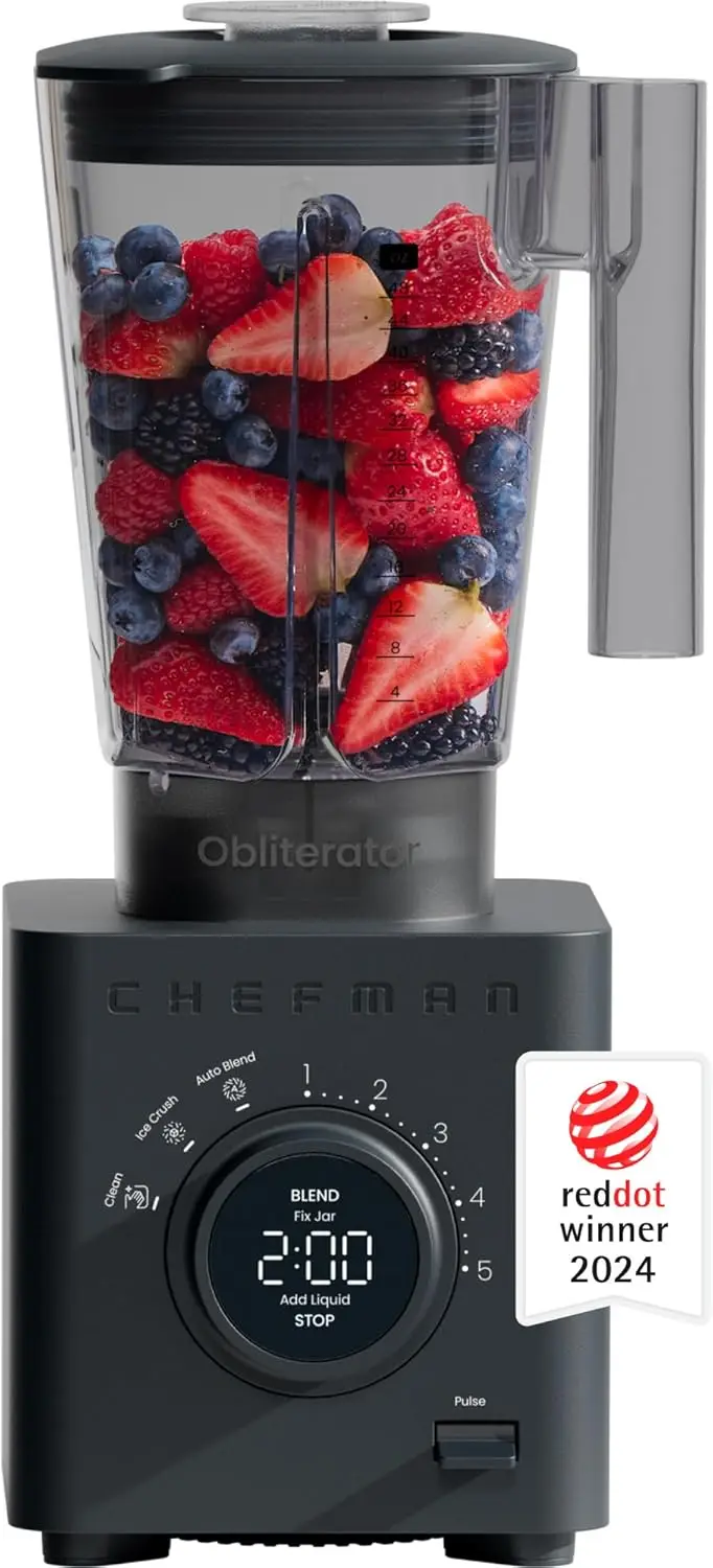 

48 oz Countertop Blender for Smoothies, 1380W Motor Crushes Ice, Nuts, Frozen Fruit with Stainless Steel Blade