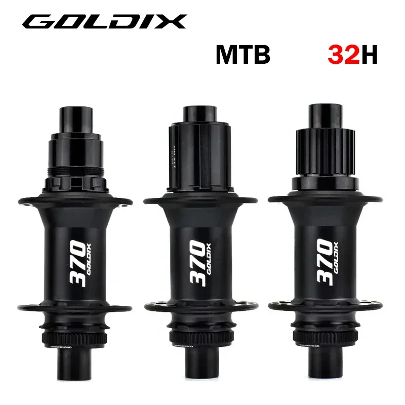 

GOLDIX M370 36T Ratchet Bicycle Hubs 32Hole J-Bend Spoke Center Lock Disc Brake Mountain Bike Hub HG/XD/MS 4pcs Seal Bearing