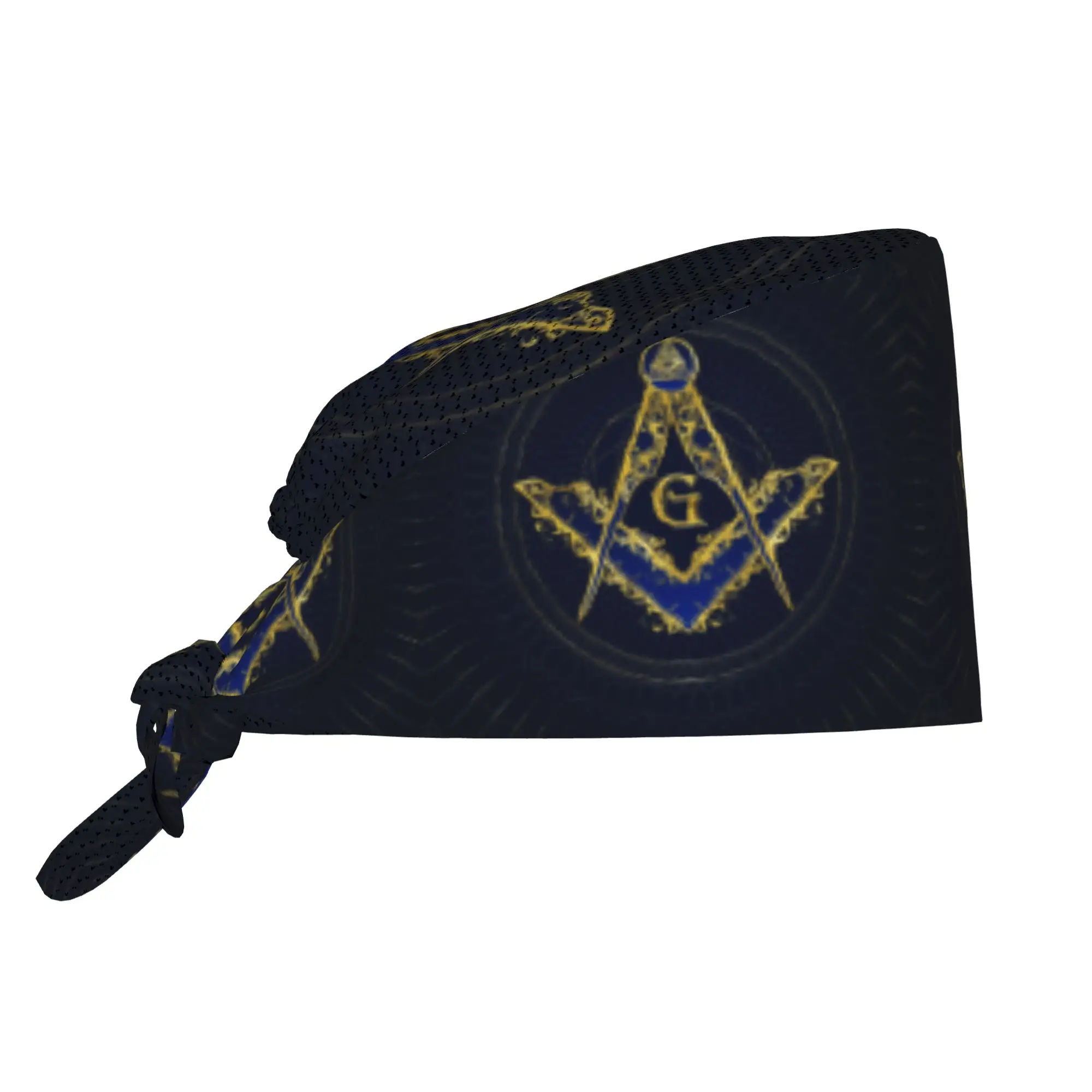 Custom Freemason  Evil Eye Symbol Working Cap Surgical Hats Women Men Masonic Mason Operator Hats Lab Works Hat