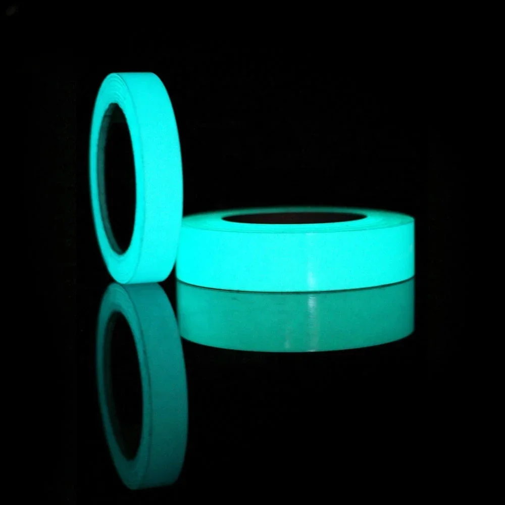 1cm*1m Glow In The Dark Warning Tape Luminous Fluorescent Night Self-adhesive Sticker Tape Safety Decoration Home Kitchen