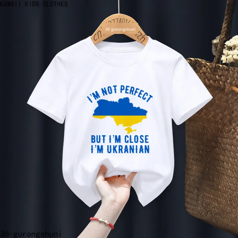 2024 Funny Ukraine T-shirt Funny Boys Girls T-shirts Kid Children Anime Gift Present Little Baby Harajuku Clothes,Drop Ship