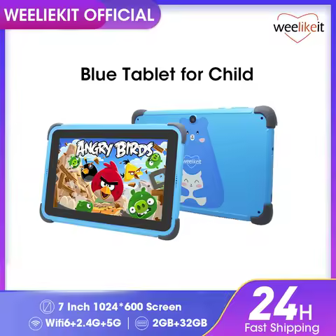 Refurbished Tablet 7'' Android Children Tablet 2GB 32GB 4-Core Used Tablet for Kids 1024x600 IPS Dual Wifi 5G 3000mAh NO Holder