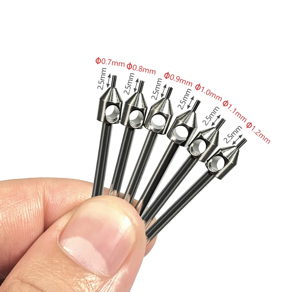 316 Stainless Steel 2.5mm Hair Transplant Drill Blunt/Serrated Tip, 0.7mm - 1.2mm FUE Punch Hair Follicle Extraction Tool