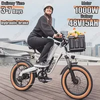 COSWHEEL Electric Bike 1000W Motor 48V15AH Lithium Battery E-bike Hydraulic Brake 20*4.0 Inch Fat Tire Off-road Electric Bicycle