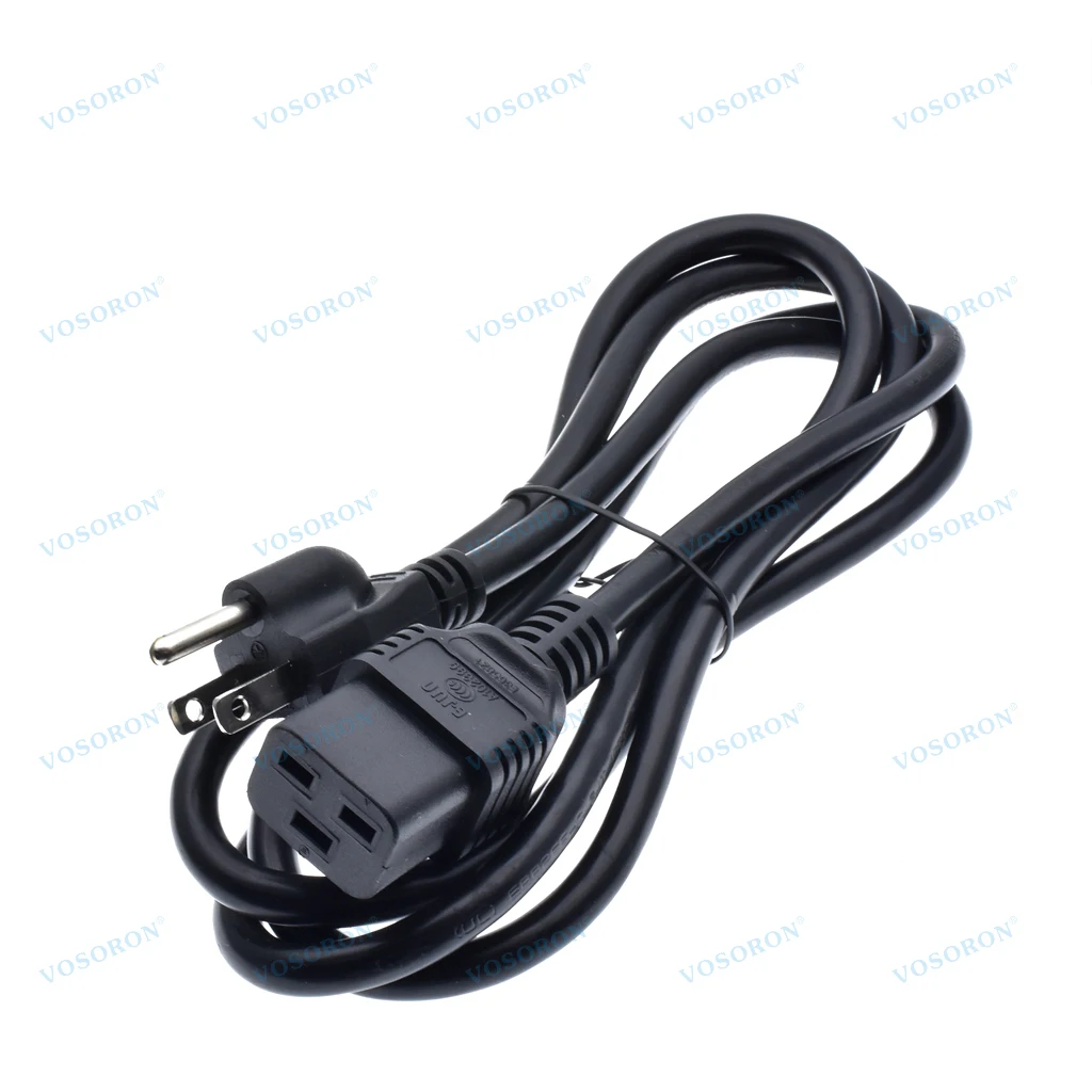 6Ft Nema 5-15P to C19 Heavy Duty UPS Power Cord, 13A 125V UPS PDU, SJT 16AWG 13A for UPS/PDU/PSU