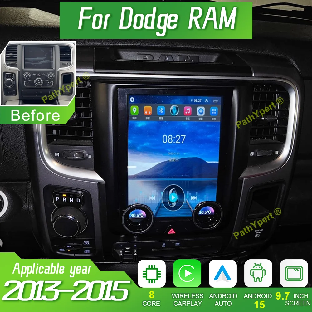 

Android 15 For Dodge RAM 2013 2014 2015 Intelligent Systems 2din Multimedia Player Touch Screen Car Video GPS Navigation 4G+WIFI