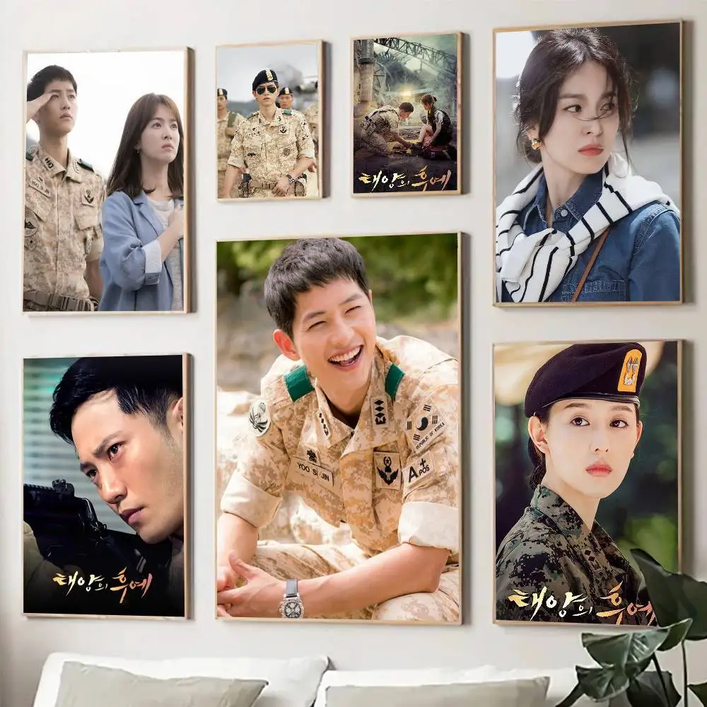 Descendant Of The Sun Posters Living Room Bar Cafe Quality Canvas Vintage Style Comics Painting Art Home Wall Decor Picture