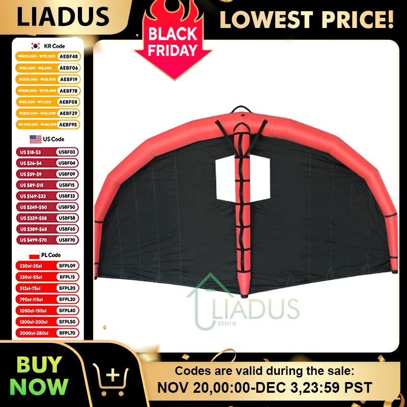 Inflatable Windsurf Wing Surfboard Paddle Board with Bag Stand up Wind Surfing Kite Handheld Water Sports Equipment