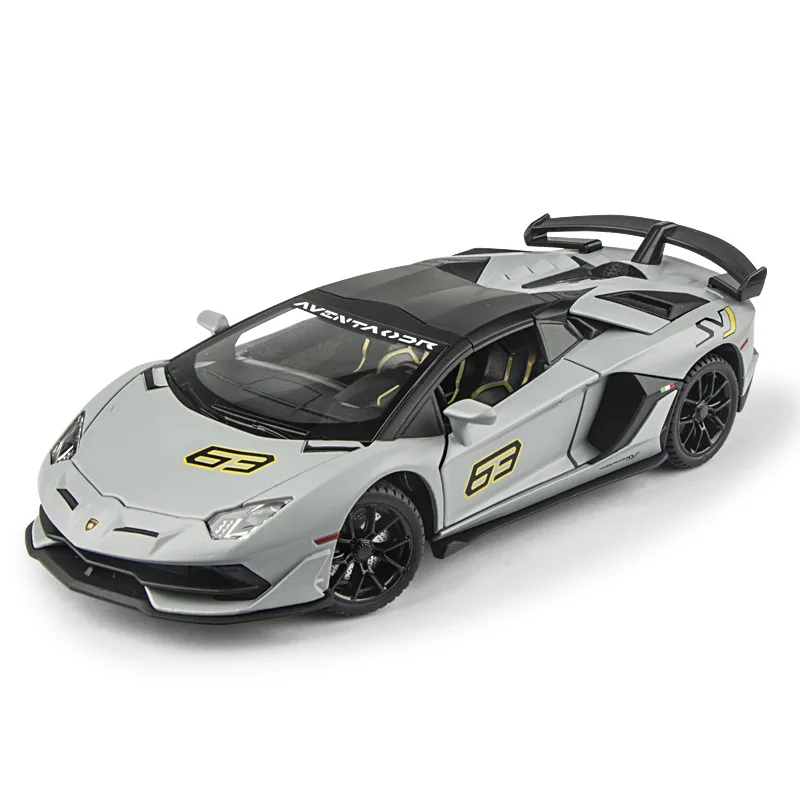 1:24 Alloy Sports Car Model Toys Lambor Aventador SVJ 63 Diecast