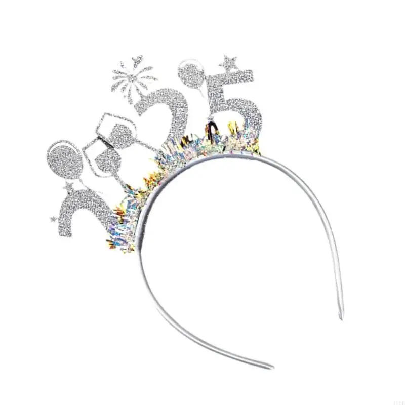 

195E New Year Hair Hoop Blingbling Tinsel Karaoke Party Costume Christmas Headband