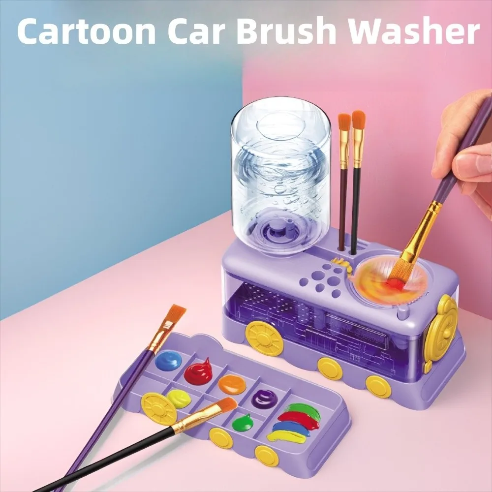 Rondella multifunzionale per pennelli con pulsante di scarico Macchina per la pulizia Dispositivo automatico per la pulizia dei pennelli per la circolazione dell'acqua